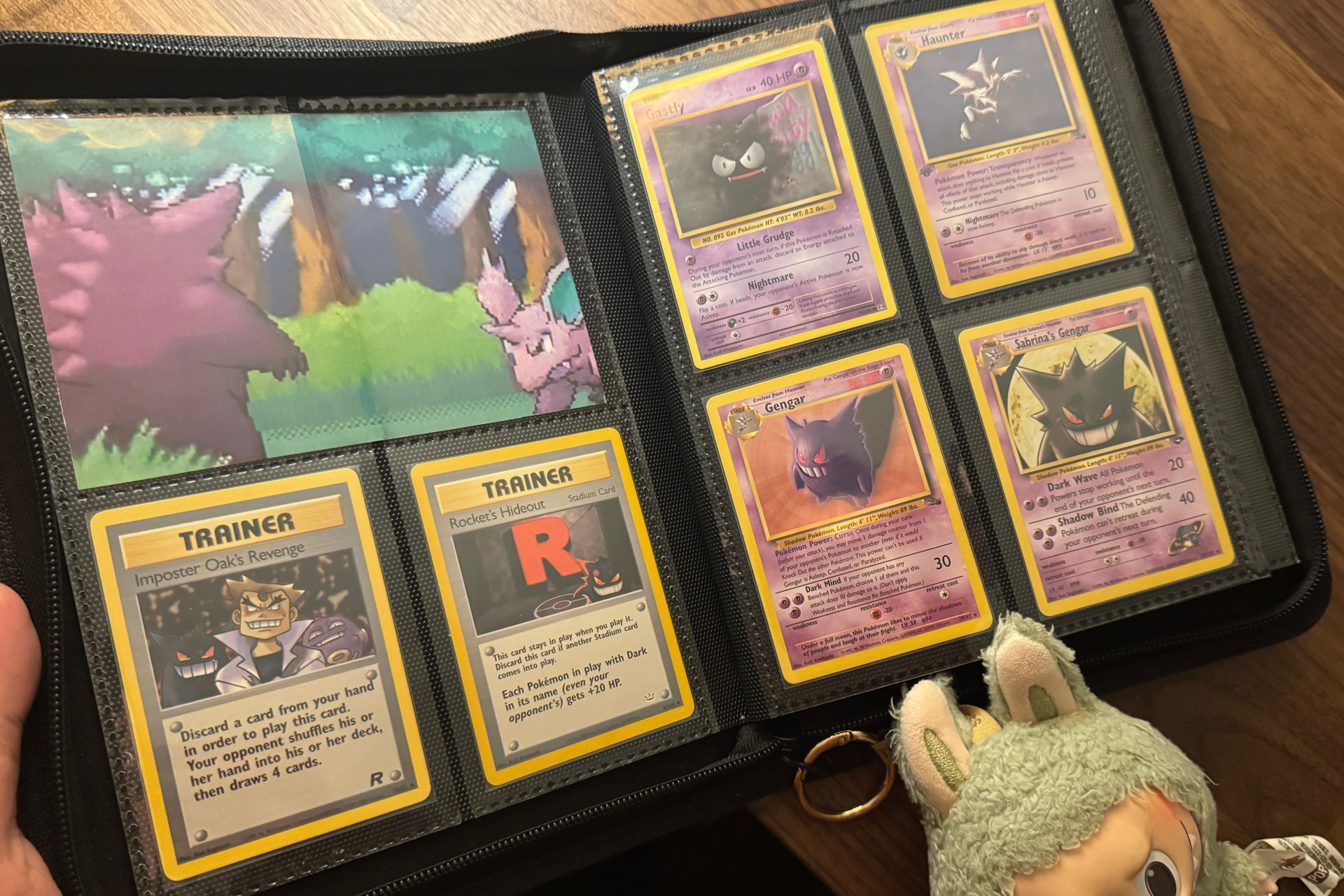 picture of a page in my pokemon collection binder.